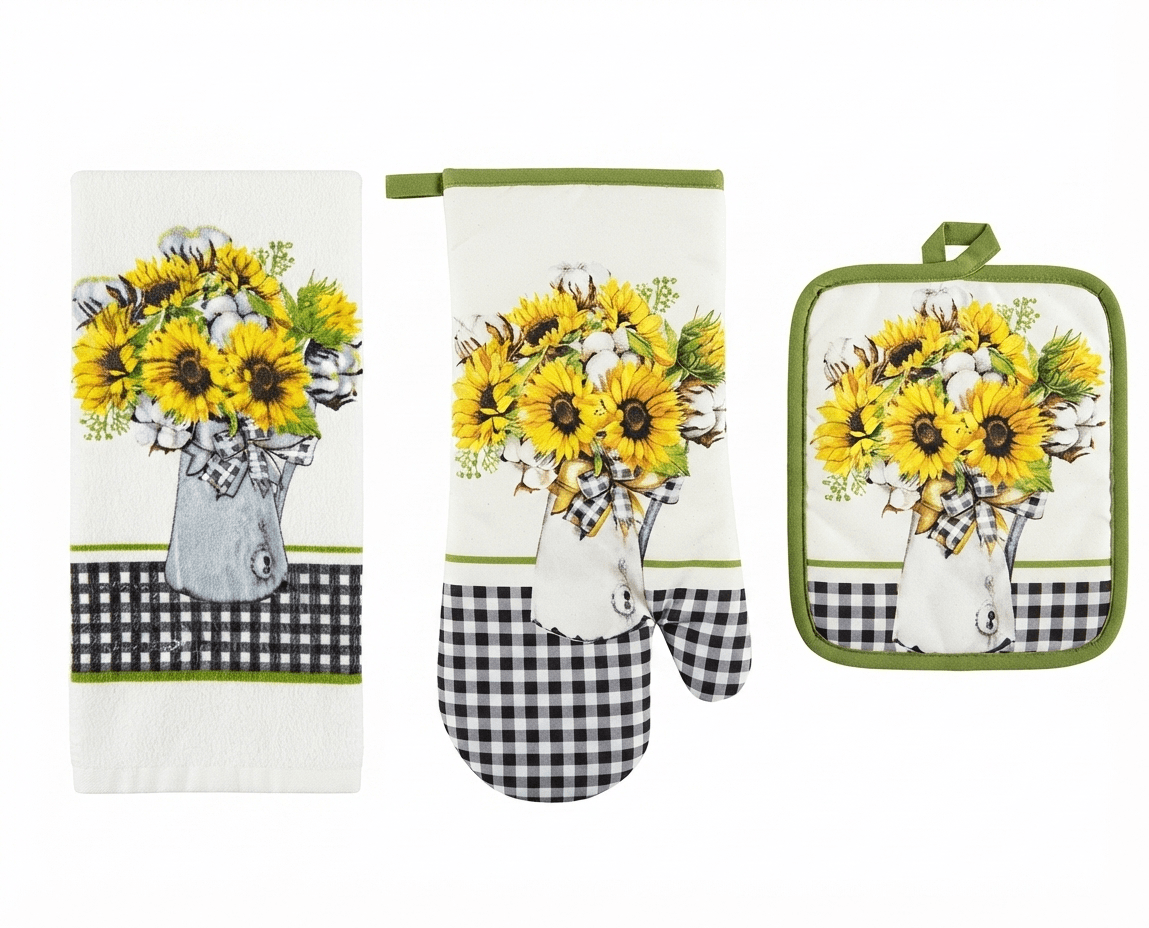 Set 3 piese:manusa, prosop, suport vase — miniatură