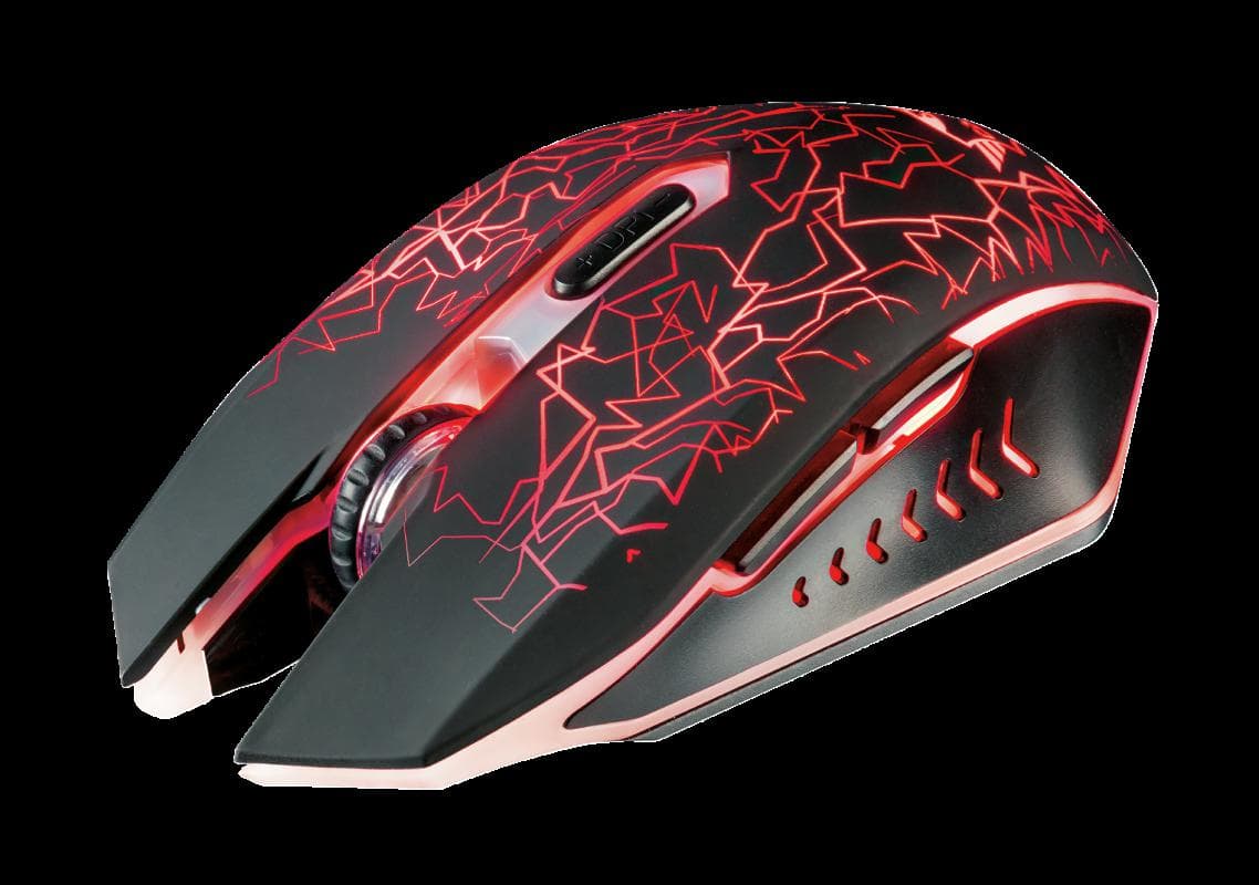 Mouse Gaming Wireless Trust GXT 107 Izza, 2000 dpi, Negru — miniatură