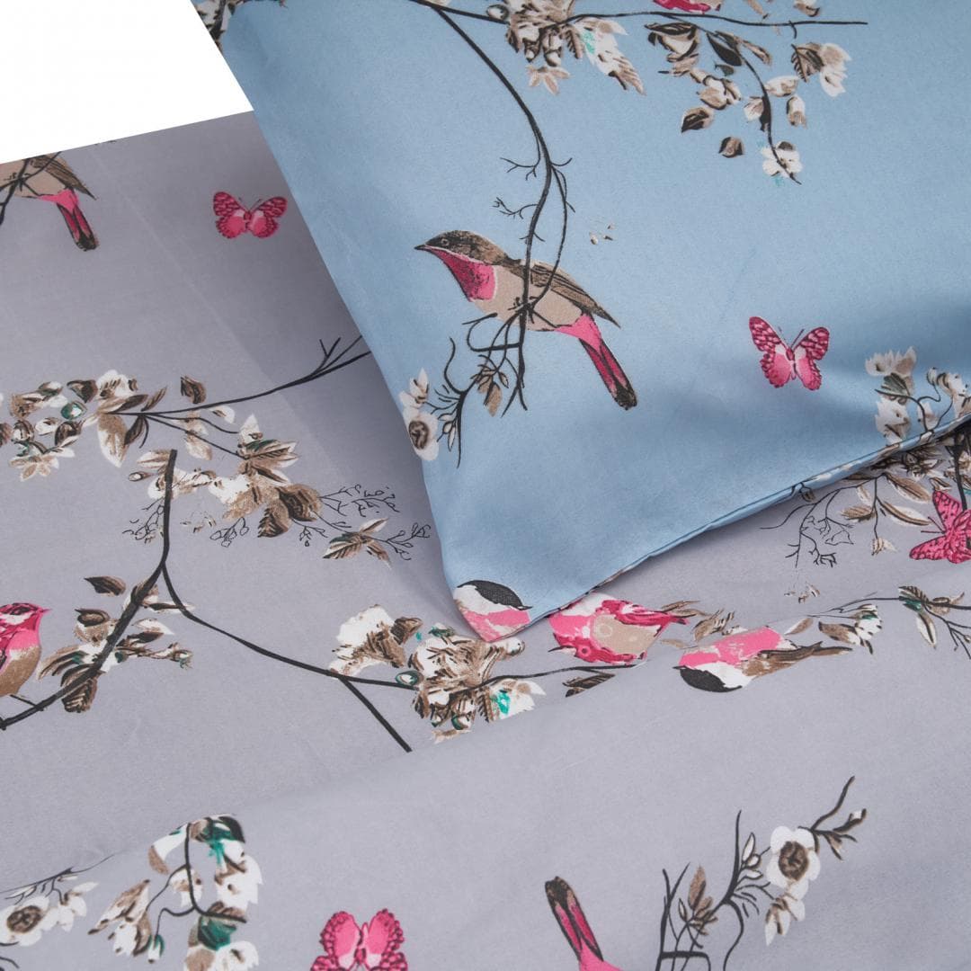 LENJERIE DE PAT KS MICROFIBRA BIRDS — miniatură