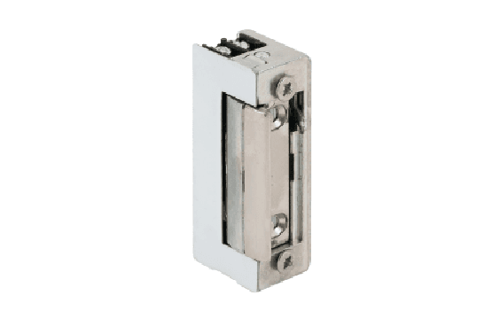 Yala electromagnetica incastrabila Alimentare: 8-12 Vca/cc, 700mA Actionare: impuls Inchisa fara alimentare (fail secure) Alte caracteristici: memorie mecanica, limba ajustabila, simetrica, reversibila, buton de deblocare Tempertatura: -15°C ~ 40°C Dimensiuni: 67 x 20.5 x 28 mm