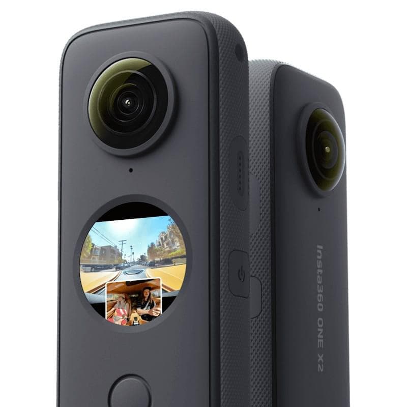 Camera video sport Insta360 ONE X2, 5.7K, 360°, Waterproof(pana la 10 metri), 4 microfoane, Mod Steadycam, InstaPano, Slow Motion, capacitate acumulator 1630 mAh, culoare neagra — miniatură