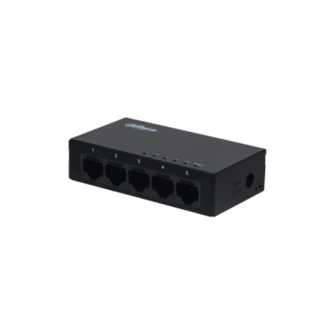 Switch Dahua 5 Porturi Unmanaged, Gigabit, PFS3005-5GT-L, Interfata: 5 x 10/100/1000 Mbps, Capacitate: 10 Gbit, Packet Forwarding Rate: 7.44 Mpps,
