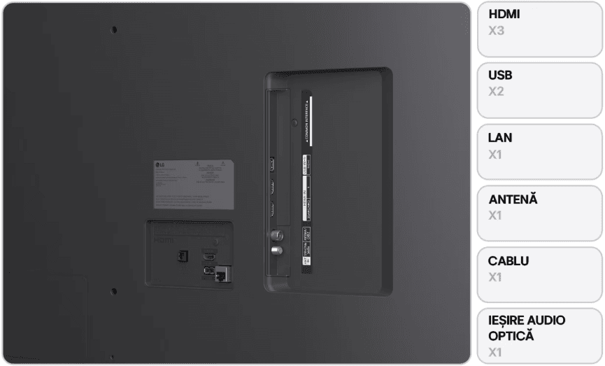 Televizor LG NanoCell 55NANO80A3B, 139 cm, Smart, 4K Ultra HD, Clasa G (Model 2025) — miniatură