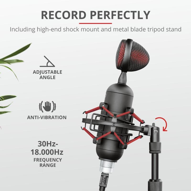 Microfon Trust GXT 244 Buzz, tip Cardioid, USB, Noise Reduction — miniatură