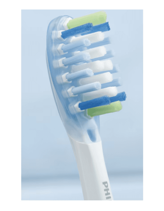 Rezerve PHILIPS Sonicare Plaque Defence HX9042/87, Pachet de 2 capete de periere, Standard, Click-on, Sincronizarea modurilor BrushSync, Alb, L x A x I (mm) 60x25.7x230.5 — miniatură