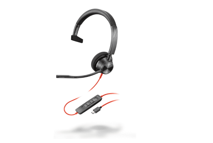 Casti Mono-casca HP Blackwire 3310, Wired, noise-canceling, Negru