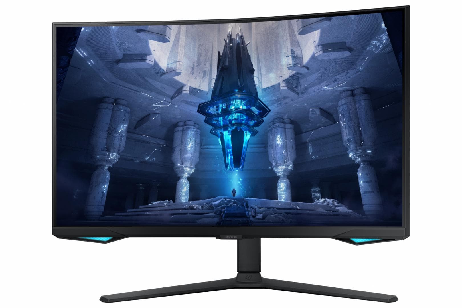 Monitor Samsung 32" LS32BG750NPXEN, Curvature: 1000R, Diagonal (inch): 32, Diagonal (cm): 81, Aspect ratio: 16:9, Panel: VA, Resolution: 3840x2160, Refresh Rate: 165Hz, Response time GtG: 1ms, Brightness (max): 350 cd/m², Contrast (static) : 1M:1, Viewing angle: 178°/178°, Color Gamut Type: 93% DCI — miniatură