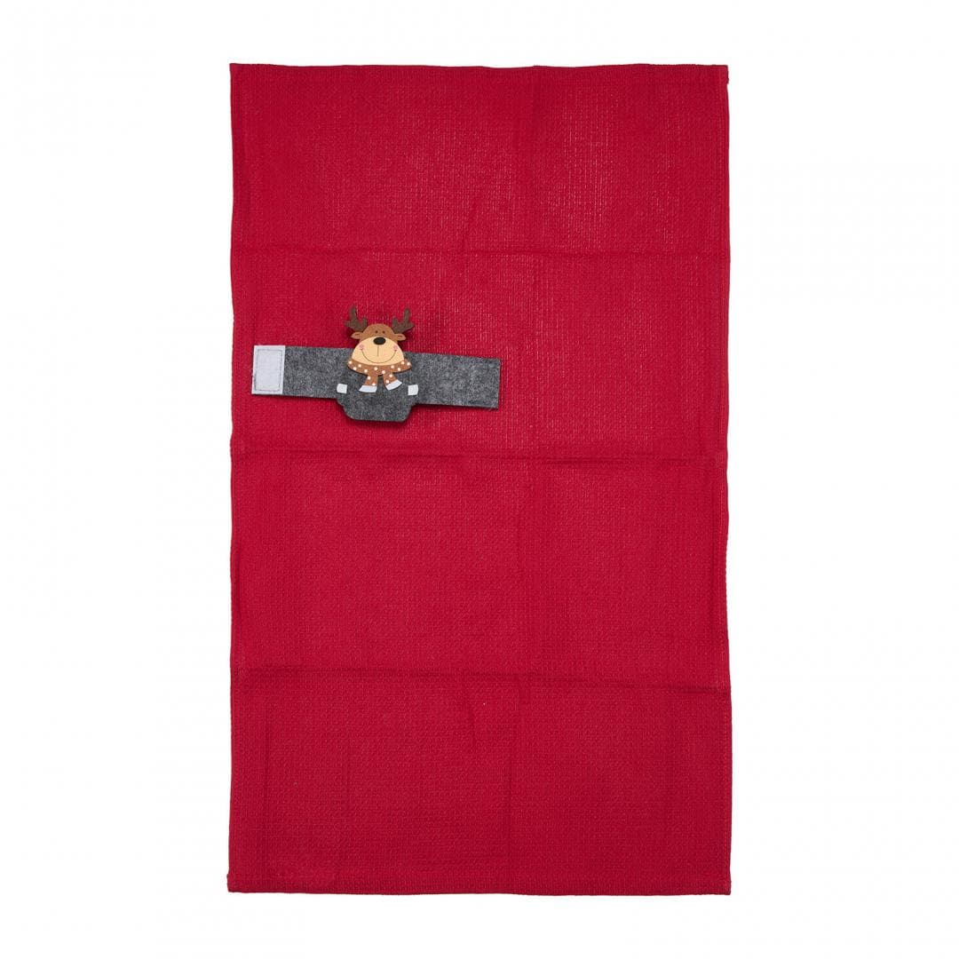 Prosop de bucatarie cu agatatoare, 38x63 Red — miniatură