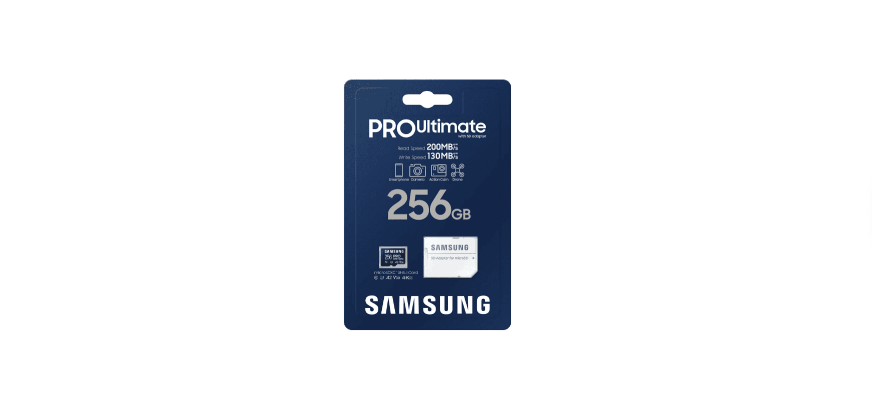 Card de Memorie MicroSDXC Samsung Pro Ultimate, 256GB, MB-MY128SA/WW, Clasa 10, pana la 200MB/S, cu adaptor — miniatură