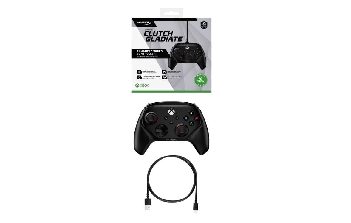 HyperX Clutch - Wireless Gaming Controller - PC / XOBX Controller, Mobile Clip, 2.4GHz Wireless Adapter, USB-C to USB-A Cable — miniatură