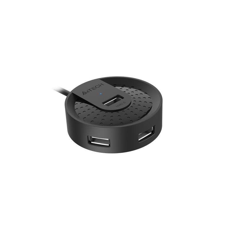 Hub USB A4TECH HUB-20, USB-A, 4 porturi, Negru — miniatură