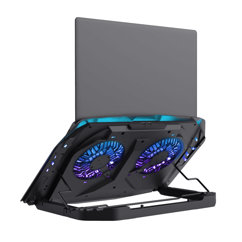 Stand/Cooler notebook Trust GXT 1127 YOOZY, pana la 17 inch, 2 ventilatoare, negru — miniatură