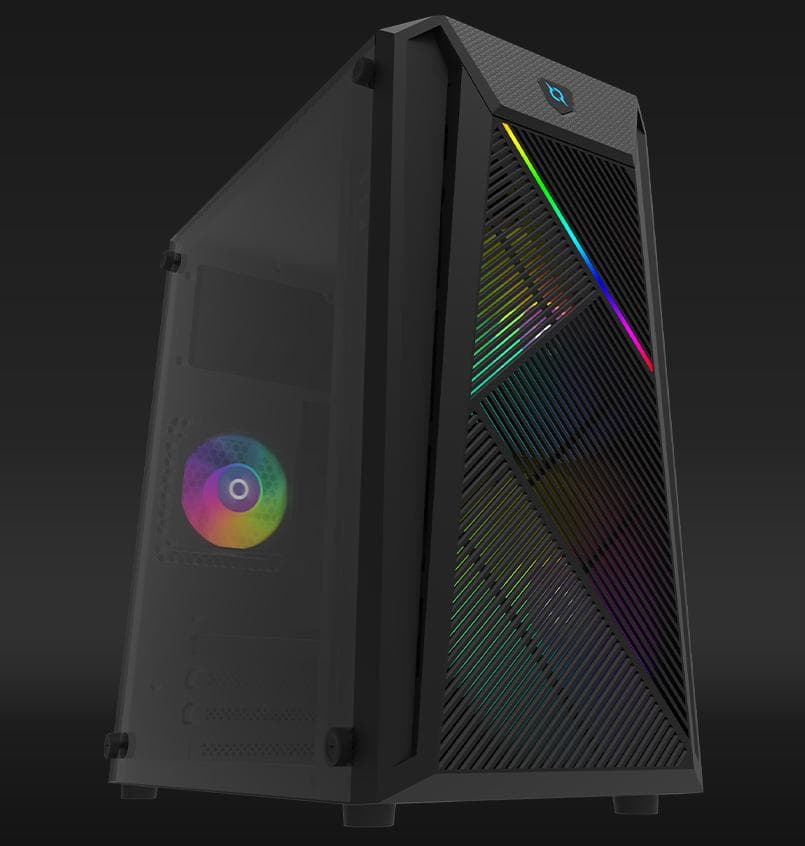 Carcasa AQIRYS BELLATRIX PRO, RGB, Mini Tower, Black — miniatură