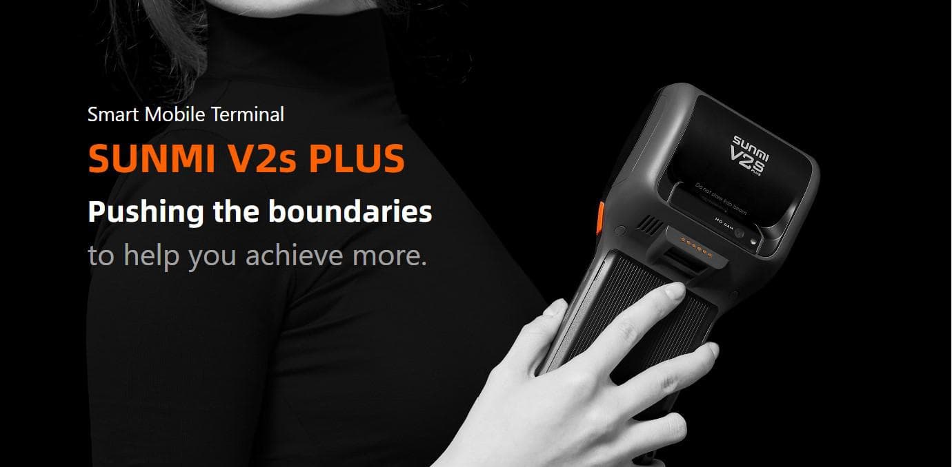 SUNMI MOBILE T5F01 V2s Plus - Wireless data POS System, V2s Plus Android 11, 3GB + 32GB, 13MP rear + 2MP front cameras, 4G, 80mm Label printer, 2D scanner, NFC, non-GMS — miniatură