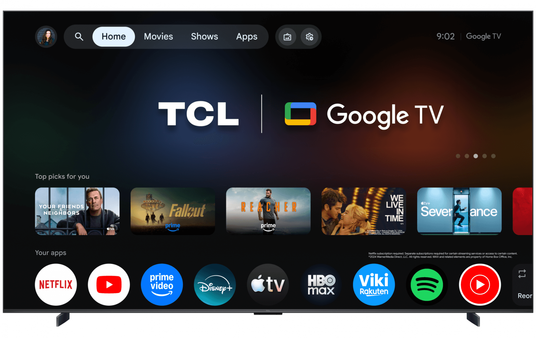 Televizor TCL SQD-MiniLED 98MSQLED80L, 248 cm, Smart Google TV, 4K, Onkyo (Model 2026)