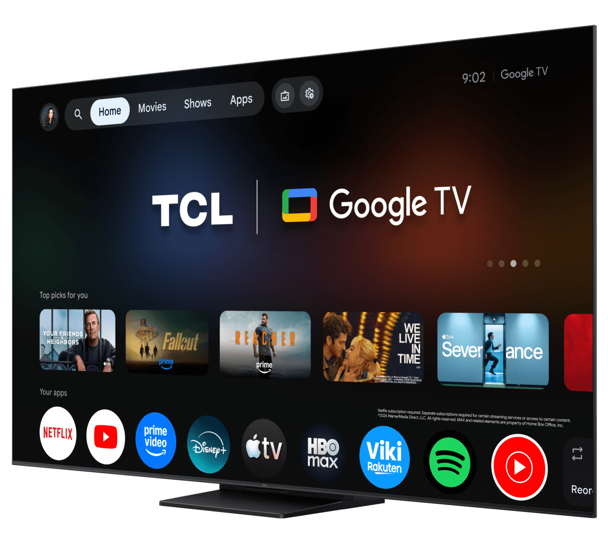 Televizor TCL SQD-MiniLED 75MSQLED80L, 189 cm, Smart Google TV, 4K, Onkyo (Model 2026) — miniatură