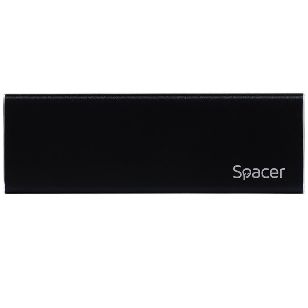 Rack extern Spacer SSD M.2 USB-C negru — miniatură