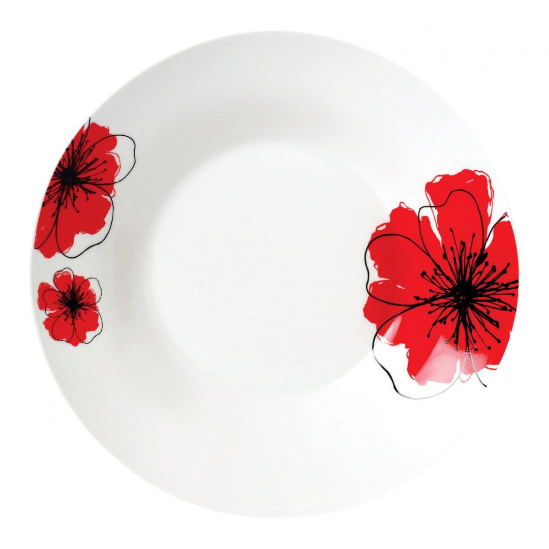 FARFURIE ADANCA PORTELAN 20 CM, RED FLOWERS,VANORA HOME — miniatură