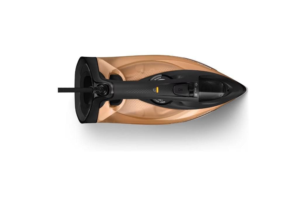 Fier de Calcat PHILIPS Seria 7000 DST7040/80, 2800W, 250g/min, 300ml, Talpa SteamGlide Elite, Auriu-Negru — miniatură