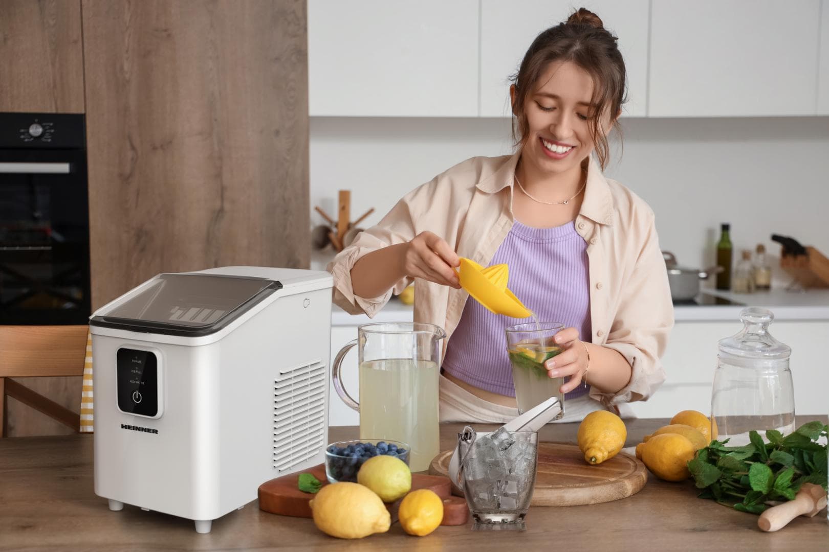 Mașină de cuburi gheață HEINNER Frosty Breeze HIM-DW120WH — miniatură