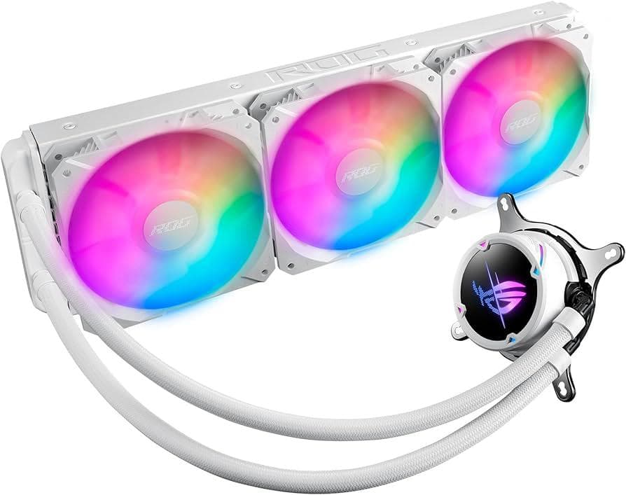 Cooler Procesor ASUS ROG STRIX LC II 360 ARGB WHITE EDITION, Lichid, 12 cm, 3 ventilatoare, aRGB