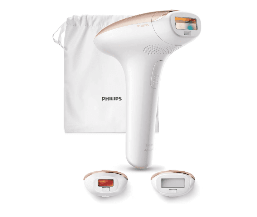 Epilator IPL Philips Lumea SC1997/00, 250.000 impulsuri, senzor piele, accesoriu corp si fata, utilizare cu fir, husa, Roz/Alb — miniatură