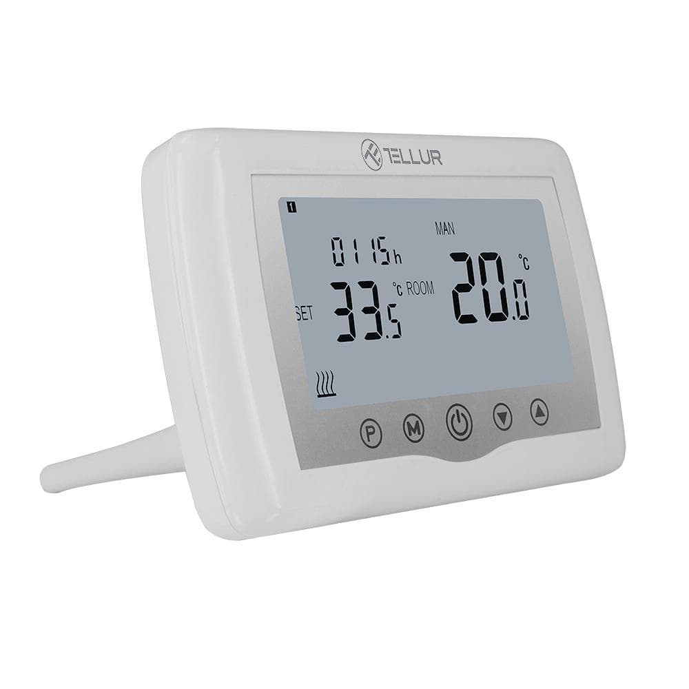 Termostat WiFi Tellur Smart, incalzire centrala, alb