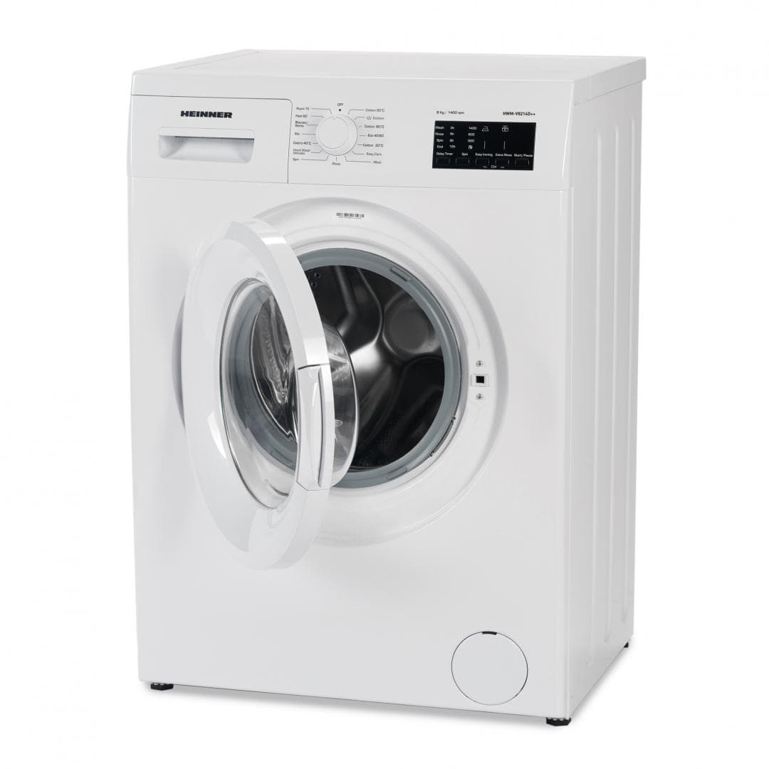 Masina de spalat rufe HEINNER HWM-V8214D++, 8 kg, 1400 rpm, Clasa: D, Alb — miniatură