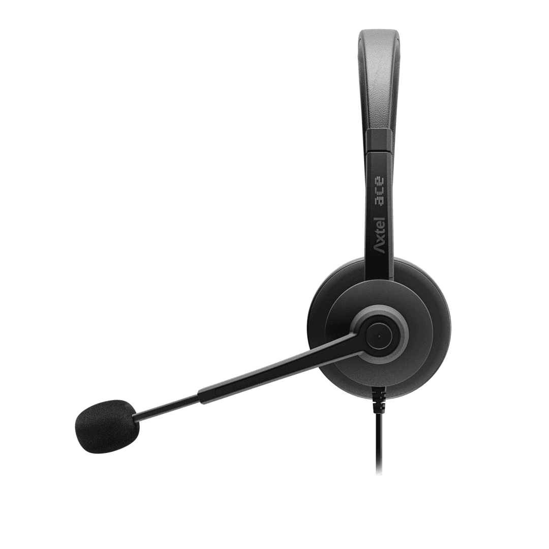 Casti Head-band Axtel AXH-ACEUCM, Wired, noise-canceling, negru — miniatură