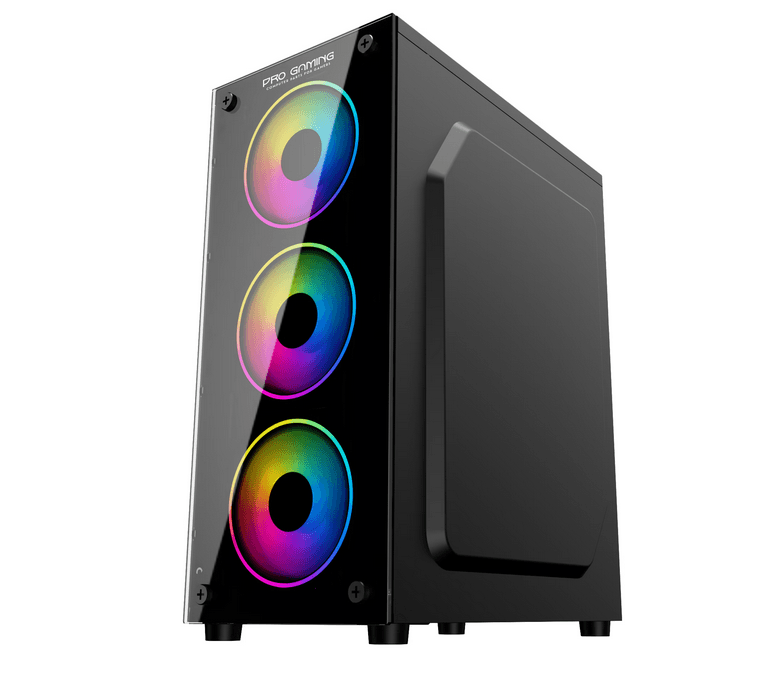 Carcasa PRO GAMING ELEMENT, RGB, Mid Tower, Black — miniatură