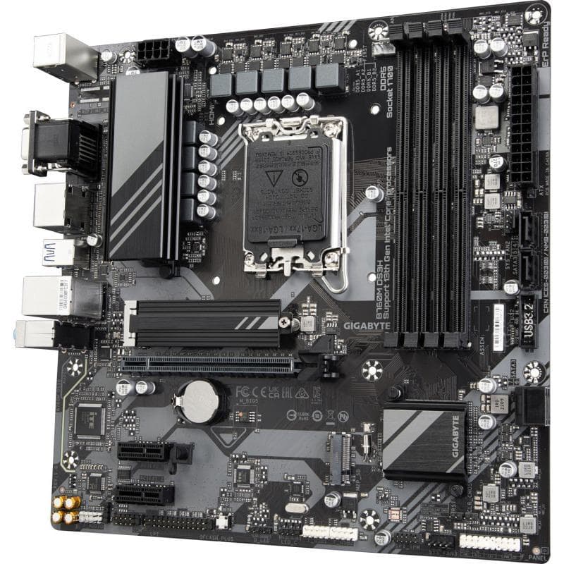 Placa de baza Gigabyte B760M DS3H, Socket 1700, DDR5, Micro-ATX — miniatură