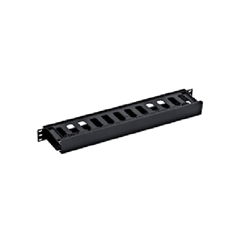 Organizator cabluri 19", 1U, plastic, negru RAL9005