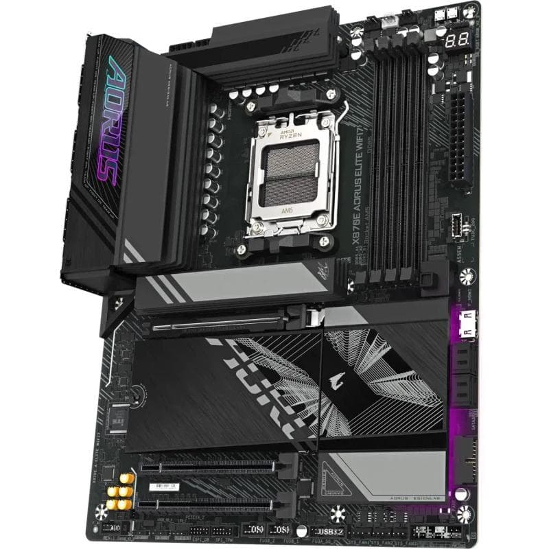 Placa de baza Gigabyte X870E AORUS ELITE WIFI7, Socket AM5, DDR5, ATX — miniatură