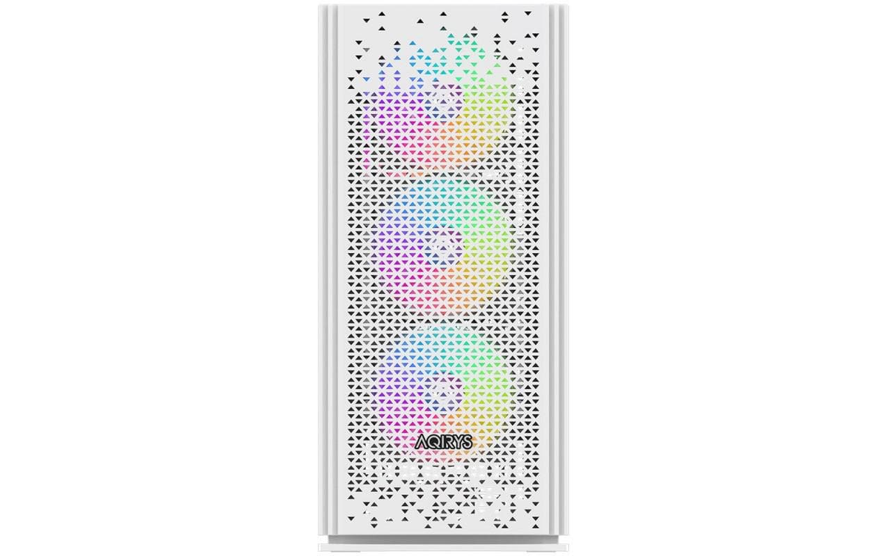 Carcasa AQIRYS Gacrux, RGB, Mid Tower, White — miniatură