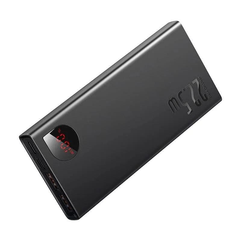 Baterie externa Baseus Adaman Metal, 10000mAh, PD 3.0 + QC 3.0 22.5W, 2 x USB; 1 x USB Type-C, digital display pt. status baterie, total 3A, negru
