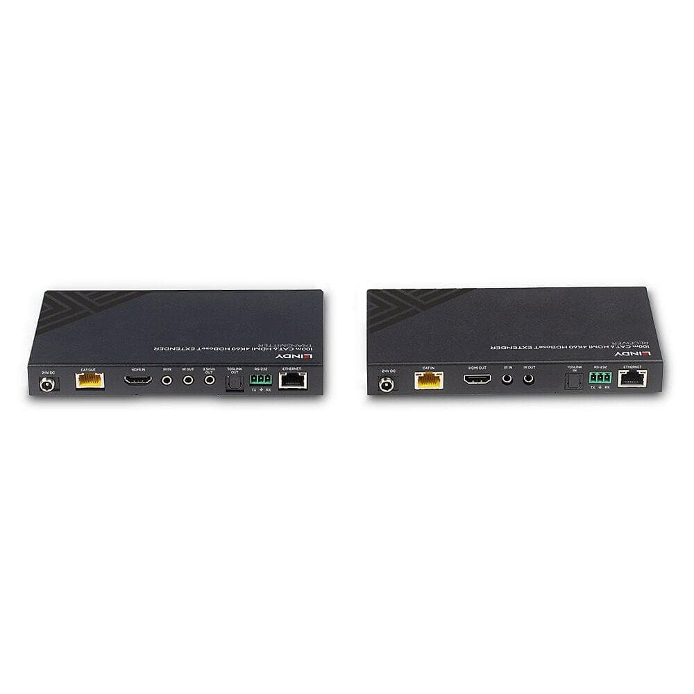 Lindy 100m Cat.6 HDMI 4K60 HDBaseT Extender Description Distributes HDMI resolutions up to 100m over Cat.6 network cable via HDBaseT technology Supports HDMI 18G resolutions up to 4K@60Hz 4:4:4, with additional support for HDR ARC Support as well as RS-232, CEC & Ethernet pass-through & bi — miniatură