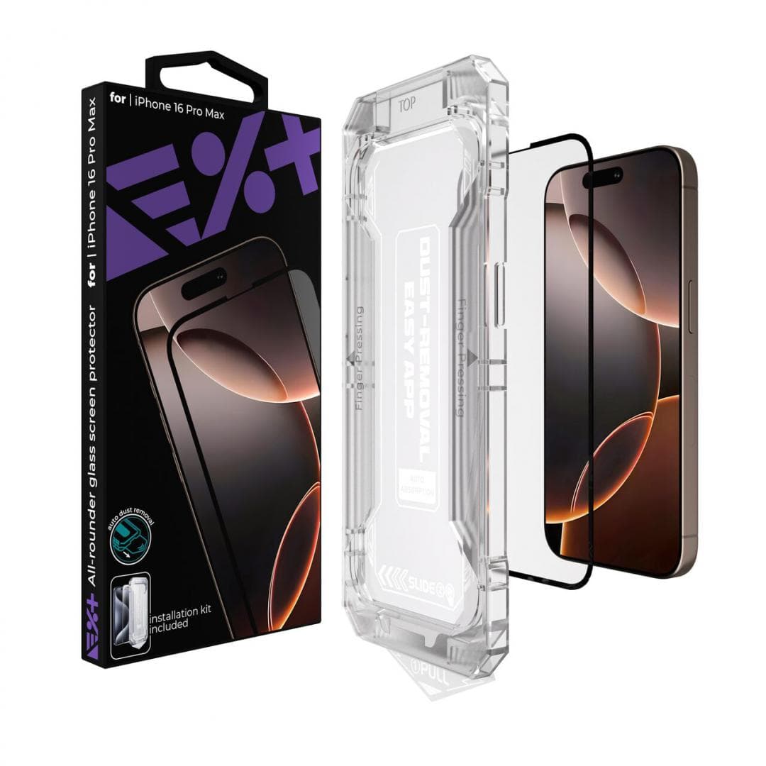 NEXT ONE All-rounder Glass Screen Protector for iPhone 16 Pro Max — miniatură