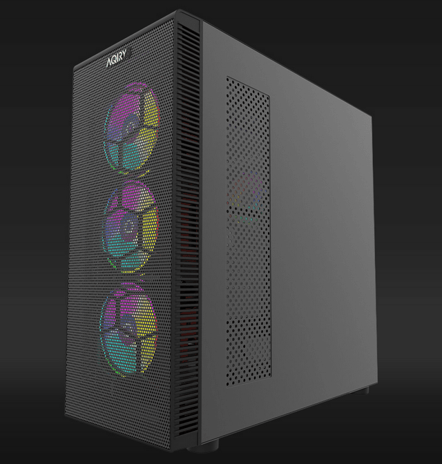 Carcasa AQIRYS Naos Pro, Mid Tower, Black — miniatură