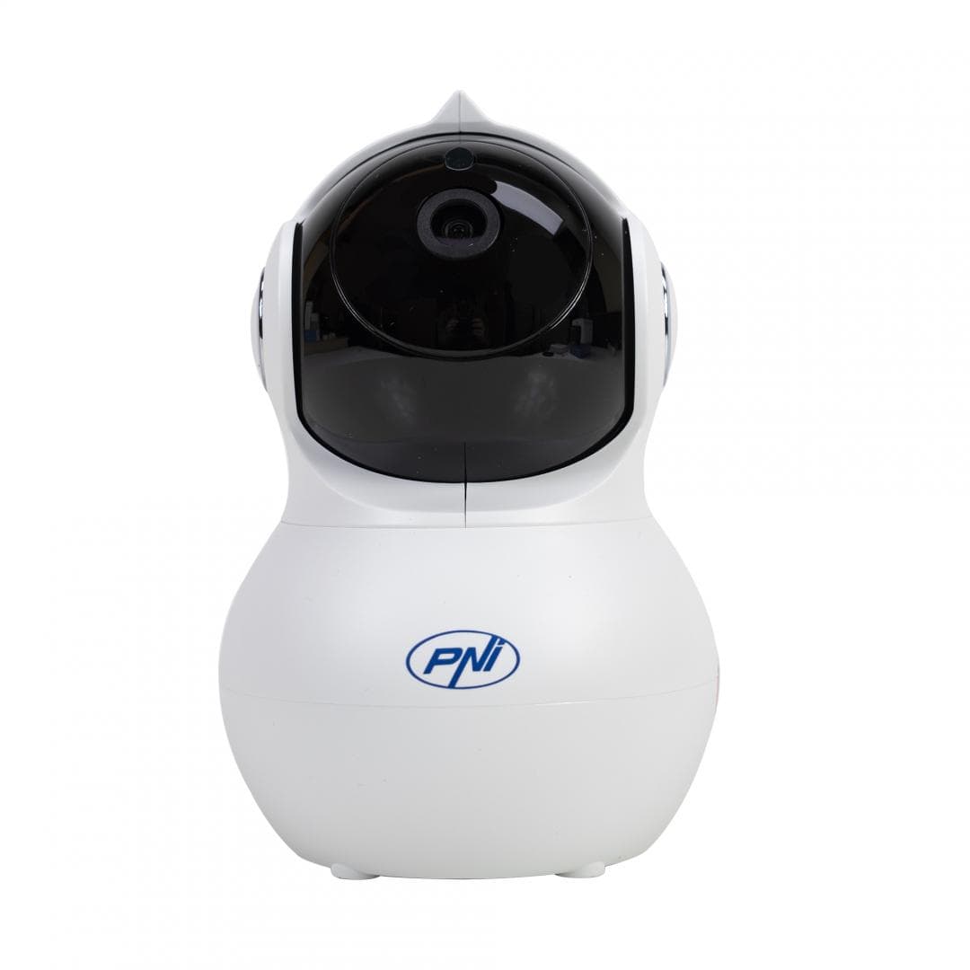 Camera supraveghere video PNI IP930W 1080P 2 MP cu IP P2P PTZ wireless, slot card microSD, Senzor imagine: 1/2.7, 2MP, 1080p, Lentila: f:3.6mm, Compresie imagine: H.264, 20fps/25fps 1080P (1280x720P), Rezolutii: 1080P (1920x1080) / 720P ( 1028x720), Microfon integrat, Difuzor integrat, 1 x 10/100