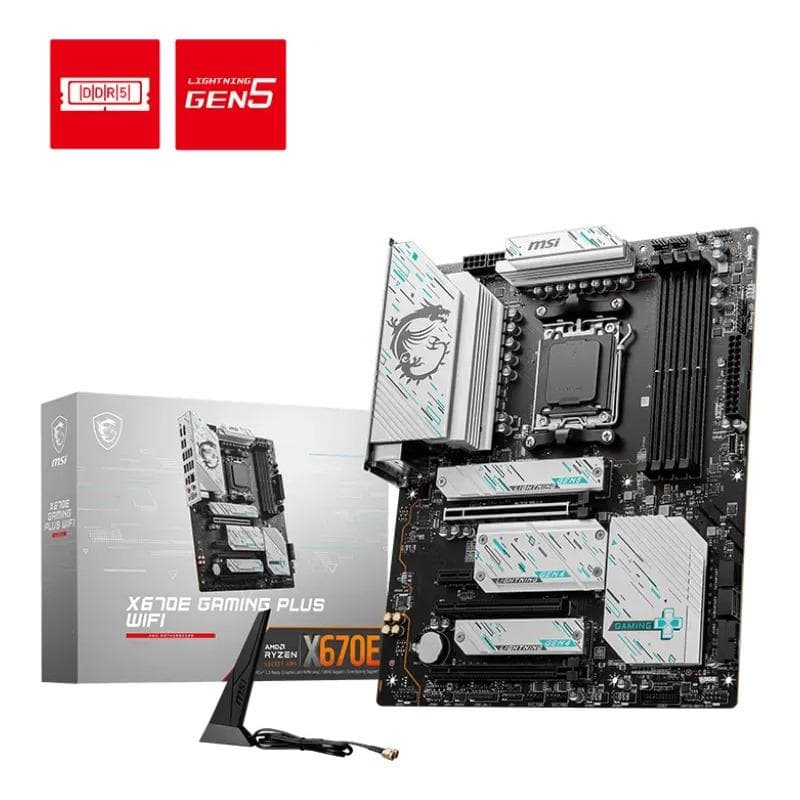 Placa de baza MSI X670E GAMING PLUS WIFI, Socket AM5, DDR5, ATX
