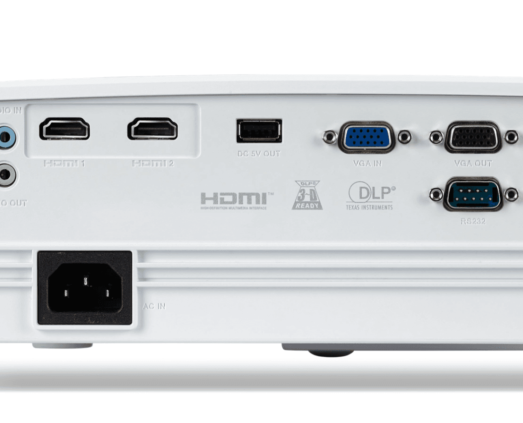 Videoproiector Acer P1257i, DLP 3D ready, 4800 lumeni/ 3600 lumeni Eco, XGA 1024* 768, up to WUXGA 1920* 1200, 4:3/ 16:9, 20.000:1, zoom 1.3x, dimensiune maxima imagine 300", distanta maxima de proiectie 9.2 m, boxa 10W, lampa 5.000 ore/ 15.000 ore Extreme Eco, 29 dB, greutate 2.4 kg, D-sub — miniatură