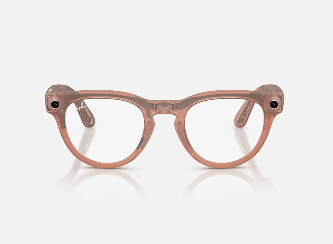 Ray-Ban Meta Headliner Gen 2 AI Glasses Matte Peach/Grey Transitions RW4013 68901Z 50 — miniatură