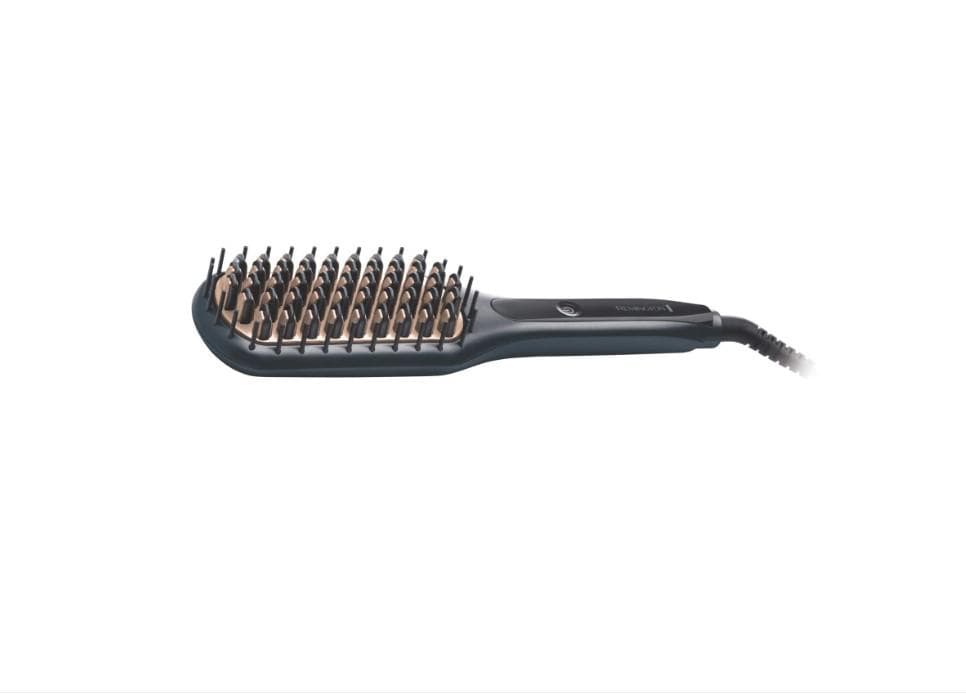 Perie de indreptat parul Remington CB7400, Invelis ceramic, 230 grade, 3 setari temperatura, Incalzire rapida, Husa, Negru