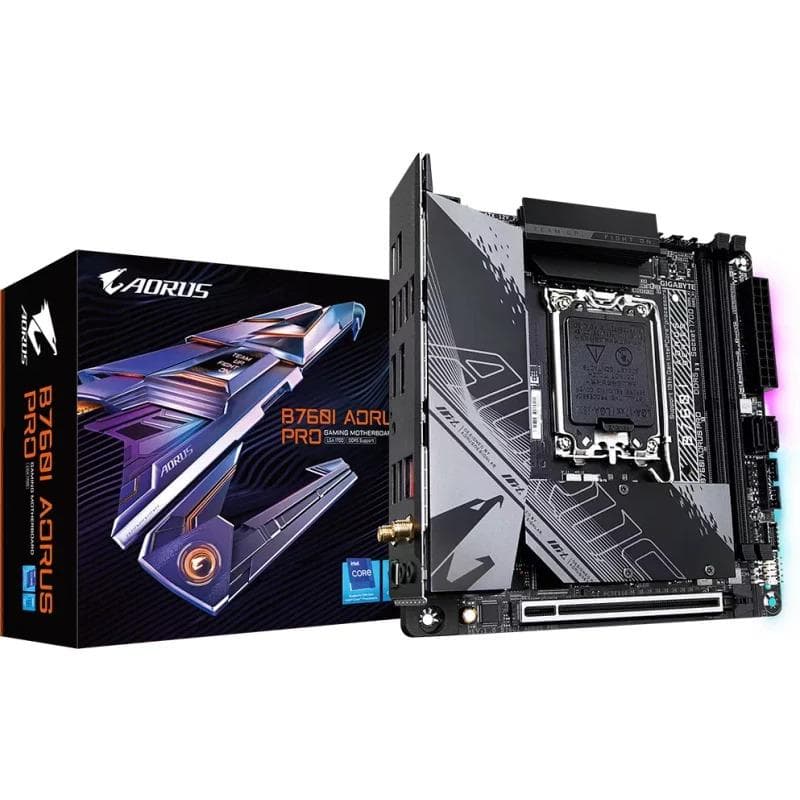 Placa de baza Gigabyte B760I AORUS PRO, Socket 1700, DDR5, Mini-ITX