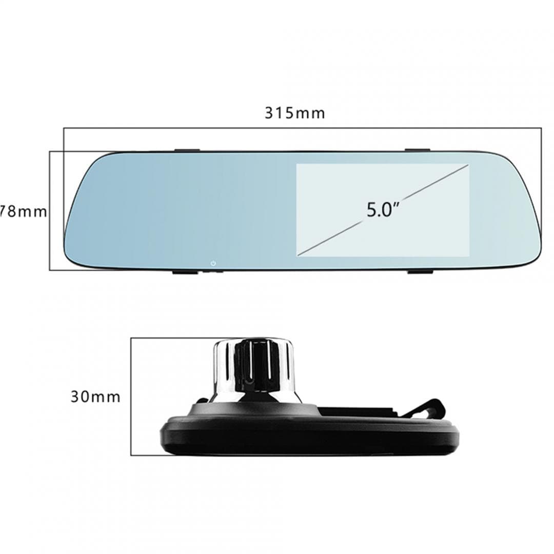 Camera auto DVR PNI Voyager S2000 Full HD incorporata in oglinda retrovizoare 1080P 170 grade, 5 inch, touchscreen IPS, aplicat pe oglinda retrovizoare si camera de mers inapoi 120 grade VGA, mod noapte, mod parcare, slot card, Full HD 12mp, Ecran LCD 5", Mod de functionare: Video/Foto/Playback — miniatură