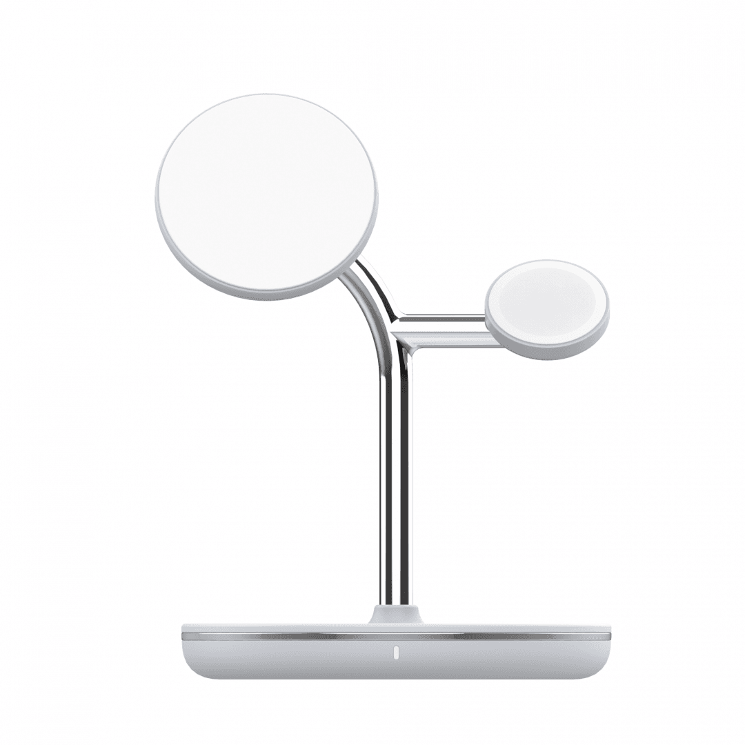 Incarcator wireless birou Tellur, 3-in-1, MFI, certificat MagSafe 15W, Watch 2.5W, TWS 5W, alb