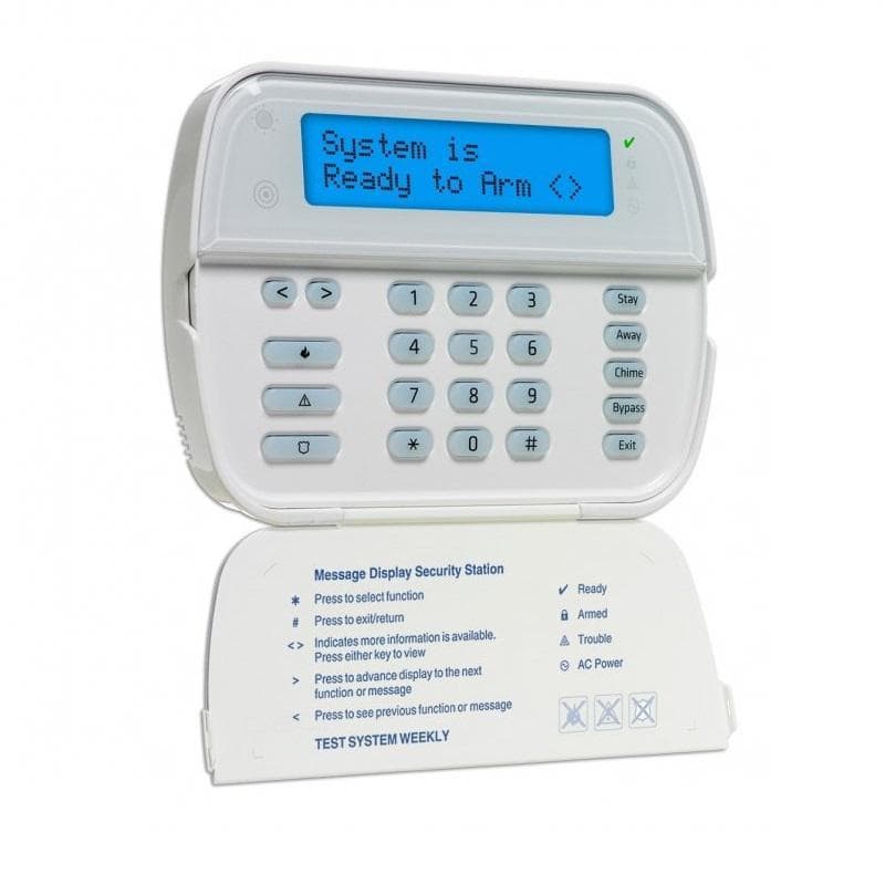 Tastatura wireless DSC WT5500 LCD pentru centrala ALEXOR, Se poate monta pe perete sau pe birou