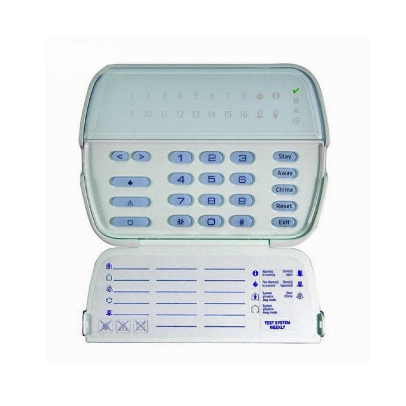 Tastatura LED DSC RFK 5516 modul receptor radio inclus, 16 zone afisate 5 taste programabile, 1 zona tastatura/1 iesire PGM, Compatibila cu centralele PC585 / 1616 / 1832 / 1864