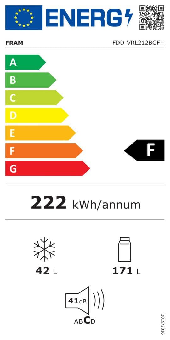 FRIGIDER CU DOUA USI FRAM FDD-VRL212BGF+ — miniatură