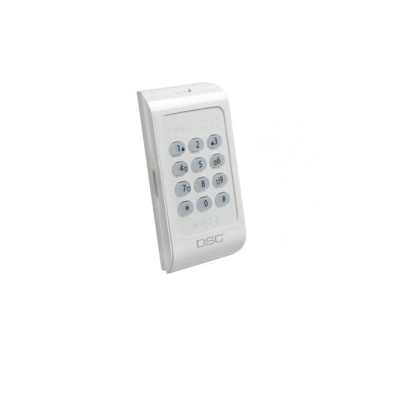 Tastatura LED 8 zone pentru centralele Seria Power, DSC PC1404RKZ-L, 1 zona tastatura, LED-uri color pentru indicare stare sistem, Design modern slim, Butoane iluminate